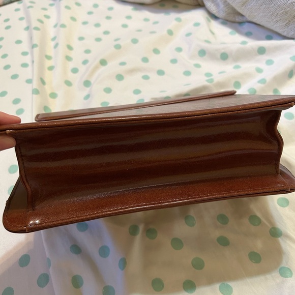 Polo Ralph Vintage Brown Lauren Square Handbag - Picture 8 of 9